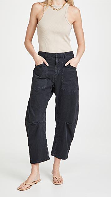 NILI LOTAN Shon Leather Barrel-leg Pants In Animal Print