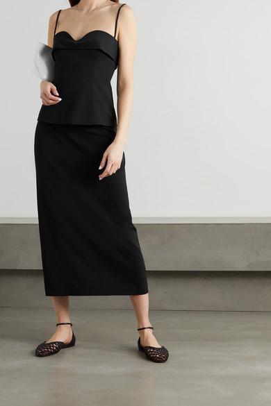 CHLOÉ Lauren Nappa Leather Ballet Flats In Black