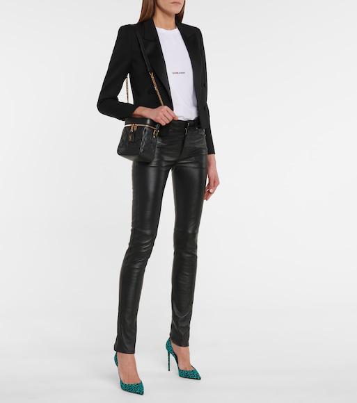 SAINT LAURENT Cotton T-shirt With Frontal Iconic Print In White