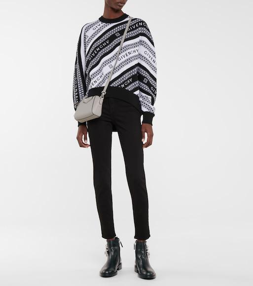 GIVENCHY Lock Black Leather Ankle Boots