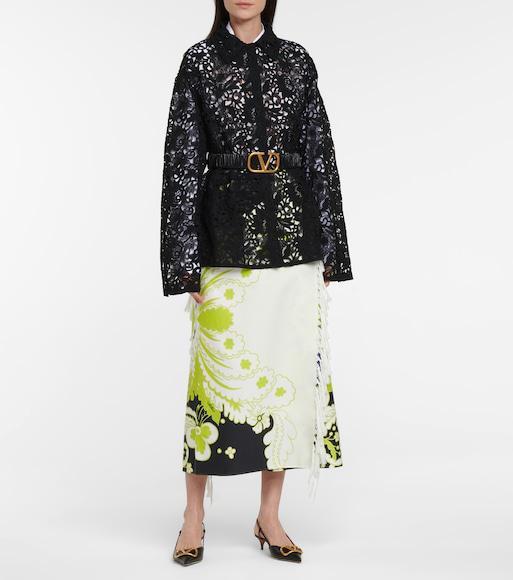 VALENTINO GARAVANI Valentino Vlogo 40 Velvet Slingback Pump In Black