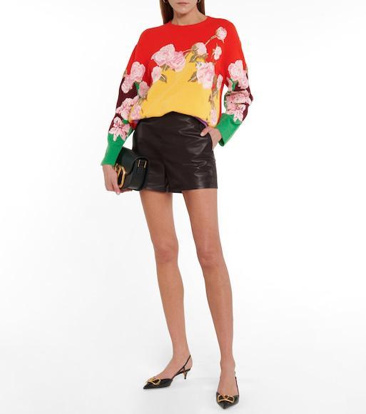 VALENTINO GARAVANI Valentino Vlogo 40 Velvet Slingback Pump In Black