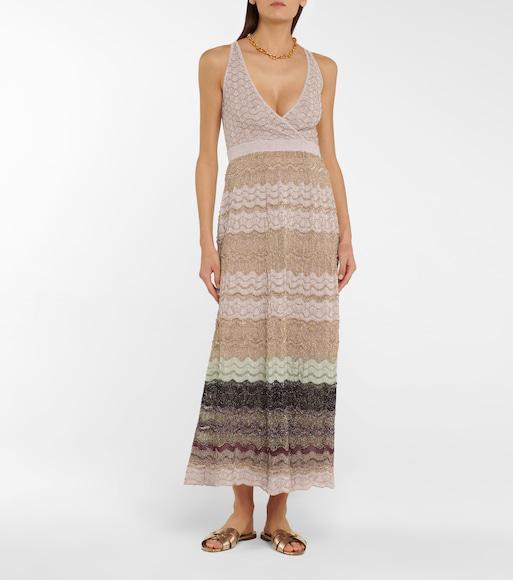 SAINT LAURENT Tribute Nu Pieds Metallic-leather Slides In Platino