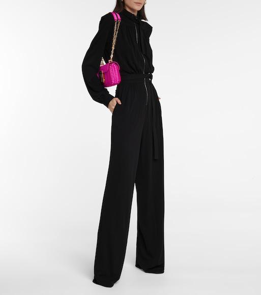 TOM FORD Woven Satin Crossbody Bag In Pink