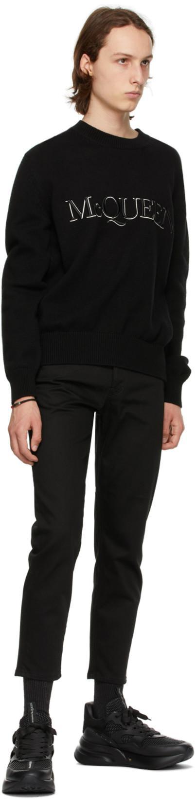 ALEXANDER MCQUEEN Wool Knit Sweater In Black
