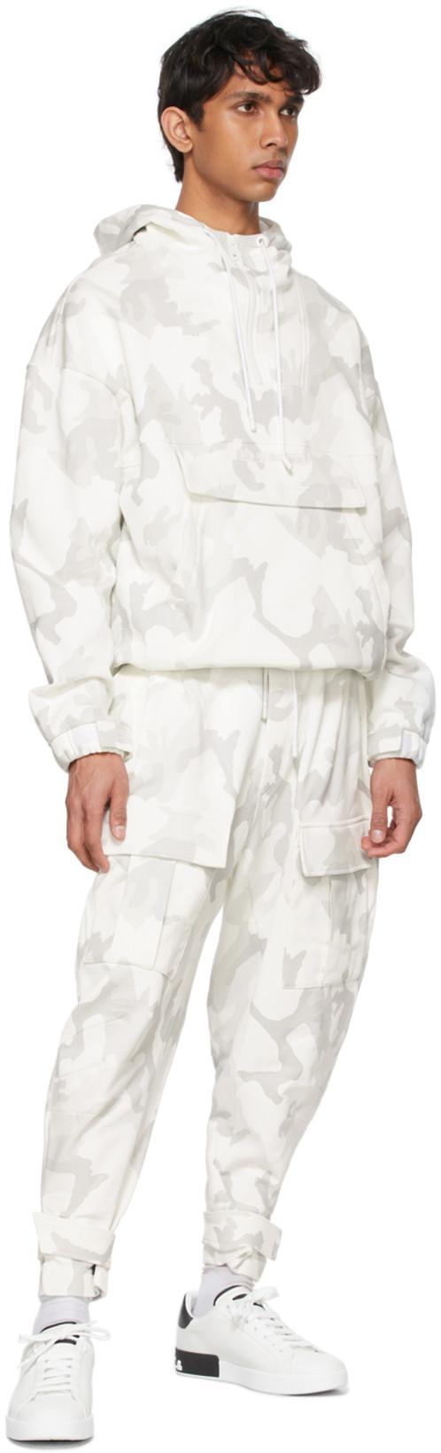 DOLCE & GABBANA Portofino White And Black Low Top Sneakers With Logo Detail In Leather Man