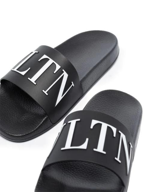 VALENTINO GARAVANI Man Sandals White Size 7 Rubber In Black