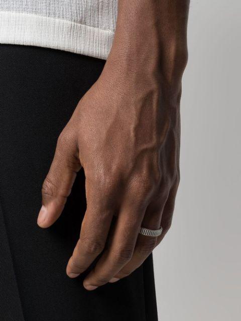 EMANUELE BICOCCHI Silver Serrated Band Ring