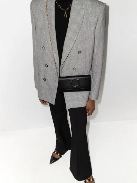 VALENTINO GARAVANI Roman Stud Leather Point-toe Flats In Black