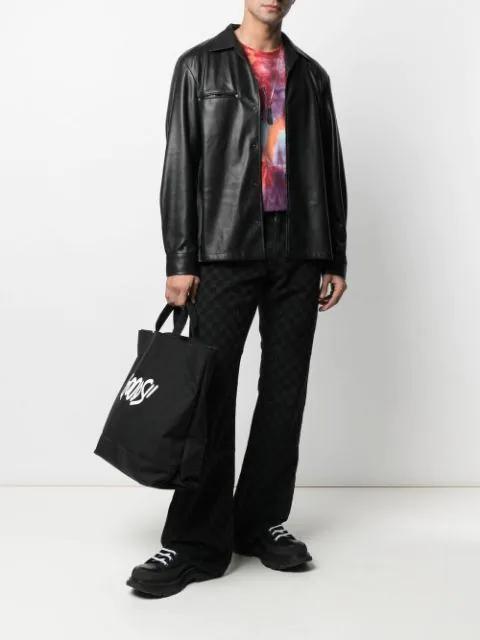 RUSLAN BAGINSKIY Wool Baker Boy Hat With Vinyl Visor In Black