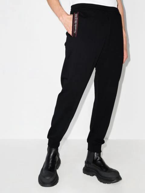 ALEXANDER MCQUEEN Logo Tape Track Pants In Black