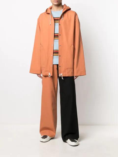MARNI Oversized Hooded Jacket In Orange