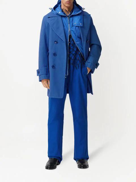 BURBERRY Porthole Detail Panelled Leather Boots In Black