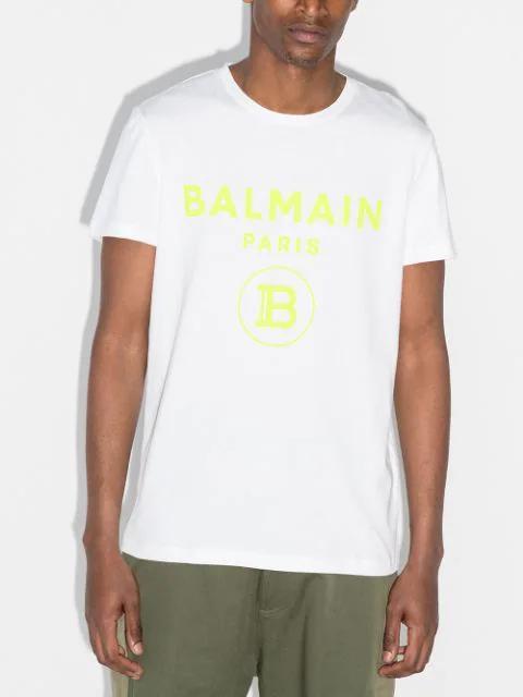 BALMAIN B-court White Low Top Sneakers With Logo Patch On The Tongue In Leather Man In Multi