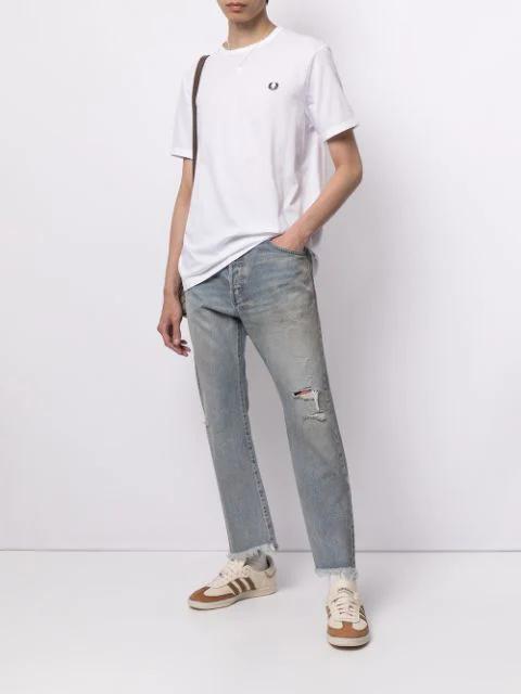 FRED PERRY Classic Crew Neck Tee In White