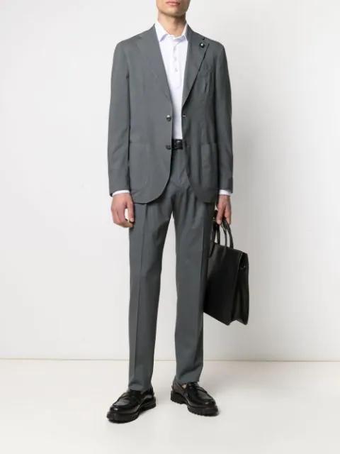 FERRAGAMO Gancini-print Fringe Scarf In Blue