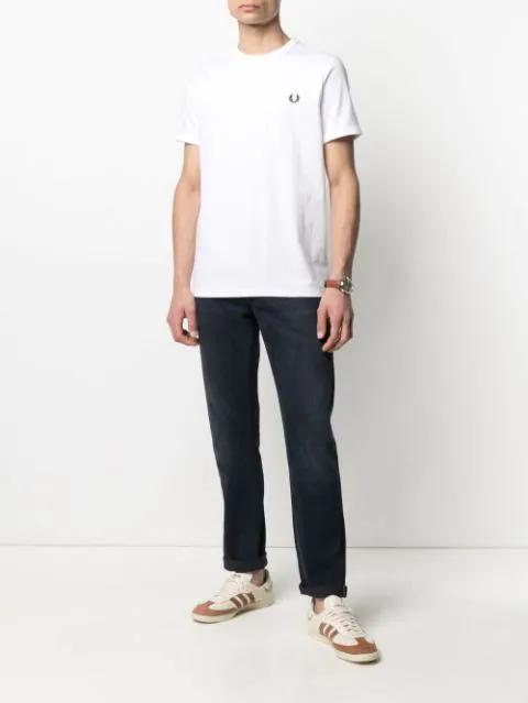 FRED PERRY Classic Crew Neck Tee In White