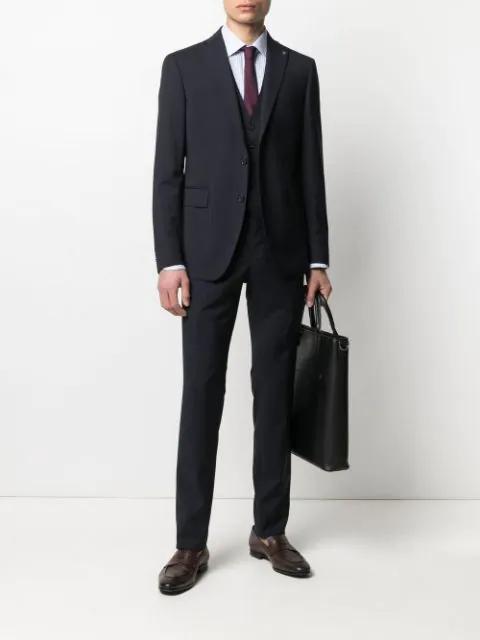 FERRAGAMO Gancini-print Fringe Scarf In Blue