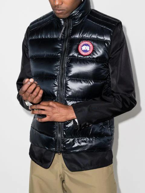 CANADA GOOSE Hybdridge Lite Quilted Recycled-ripstop And Stretch-jersey Down Gilet In Black