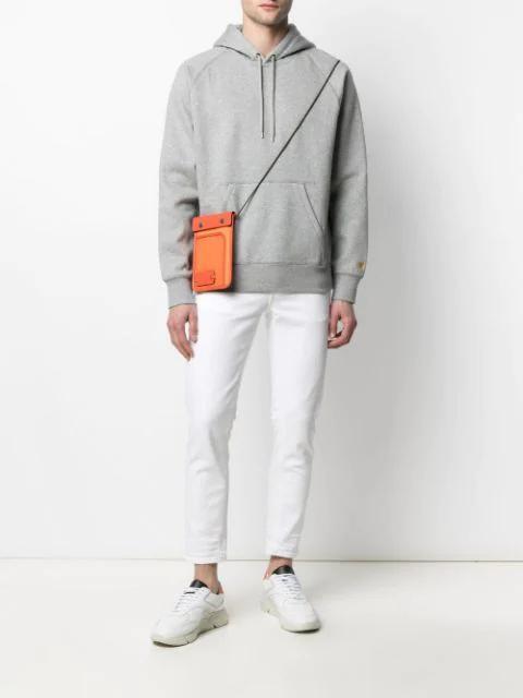 CARHARTT Hooded Chase Sweatshirt Heather Grey In Gray