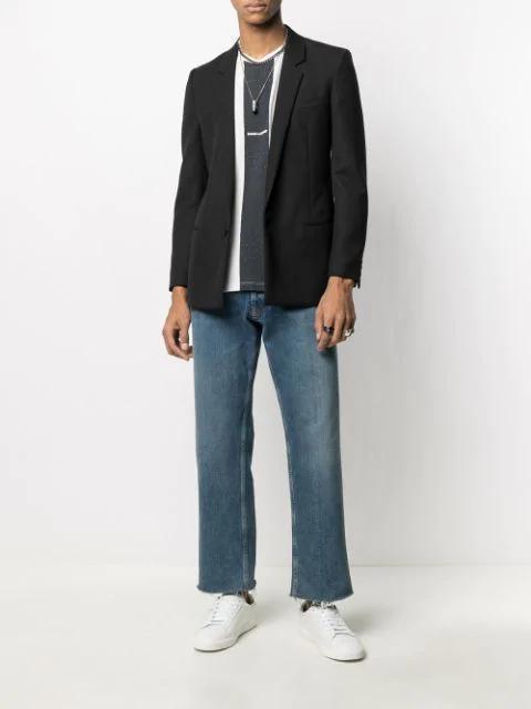 SAINT LAURENT Gym Low Logo-print Leather Sneakers In White