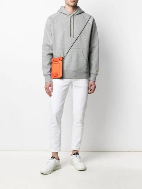 CARHARTT Hooded Chase Sweatshirt Heather Grey In Gray