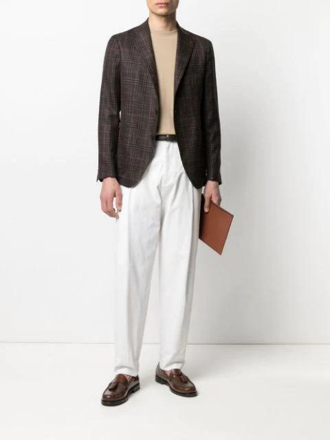 FERRAGAMO Gancini-print Fringe Scarf In Blue