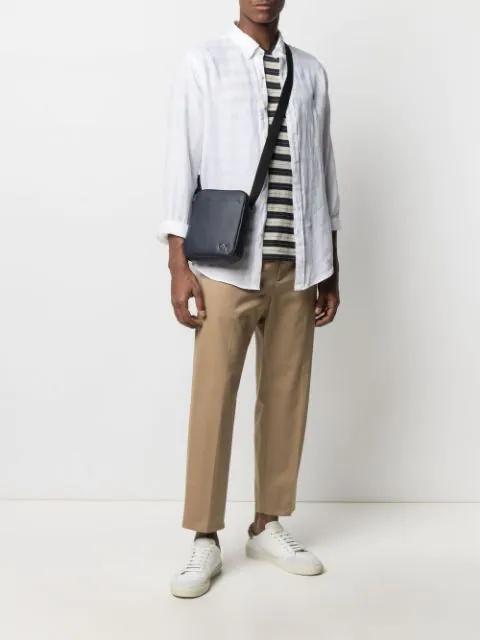 POLO RALPH LAUREN Slim-fit Button-down Collar Logo-embroidered Cotton Oxford Shirt In White