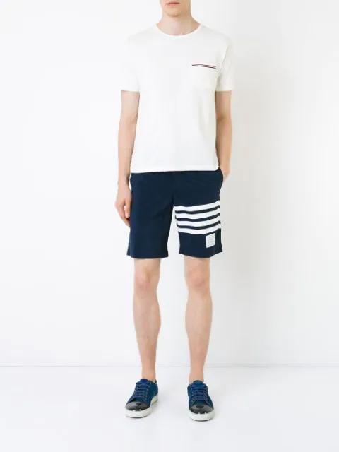 THOM BROWNE White Medium Weight Cotton Jersey T-shirt
