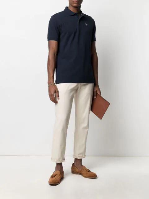 BARBOUR Logoed Polo Shirt In Black