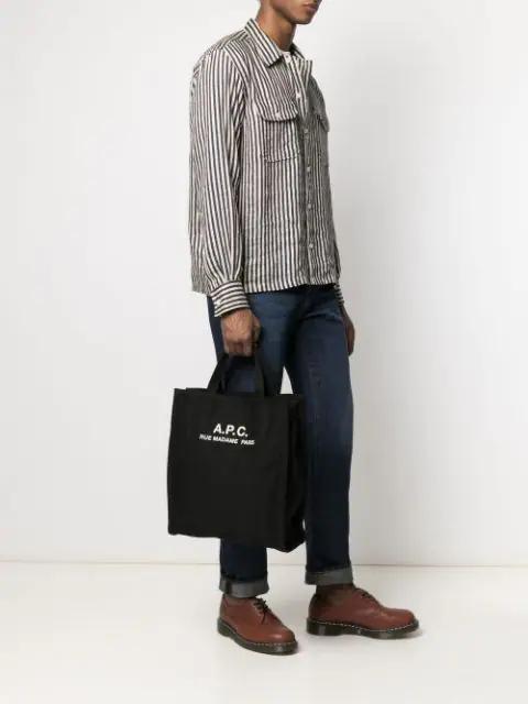 APC Récupération Canvas Shopping Bag In Black