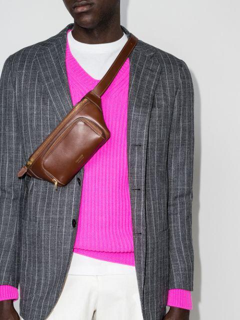 TOM FORD V-neck Ribbed-knit Cashmere Jumper In Pink