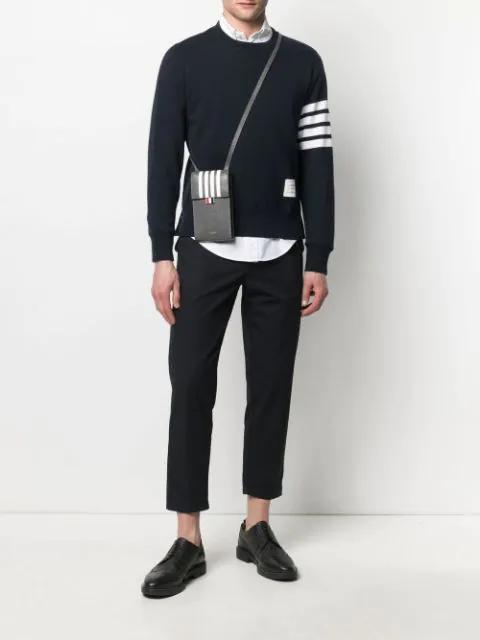 THOM BROWNE Classic Crewneck In Blue