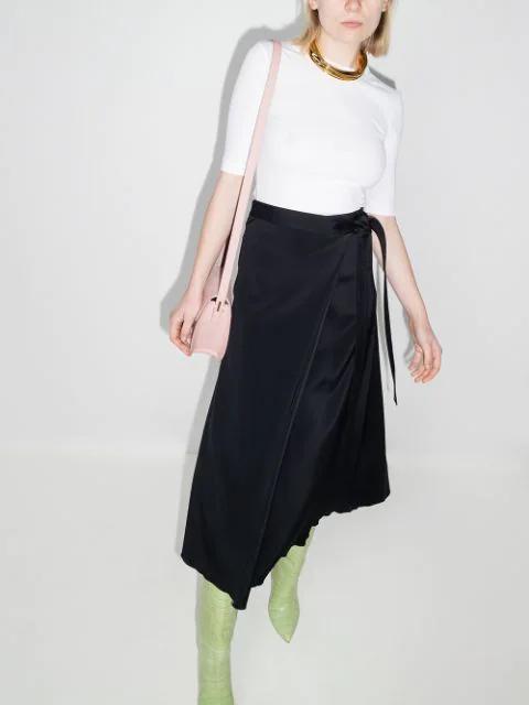 ROSETTA GETTY White Cropped Sleeve T-shirt