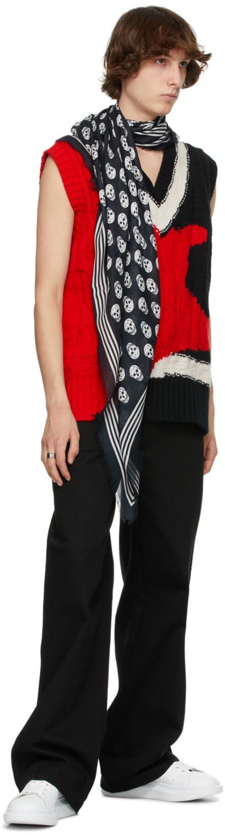 ALEXANDER MCQUEEN Sneakers Oversize In Pelle Bianca E Talloncino In Pelle Scamosciata Blu Avio In White