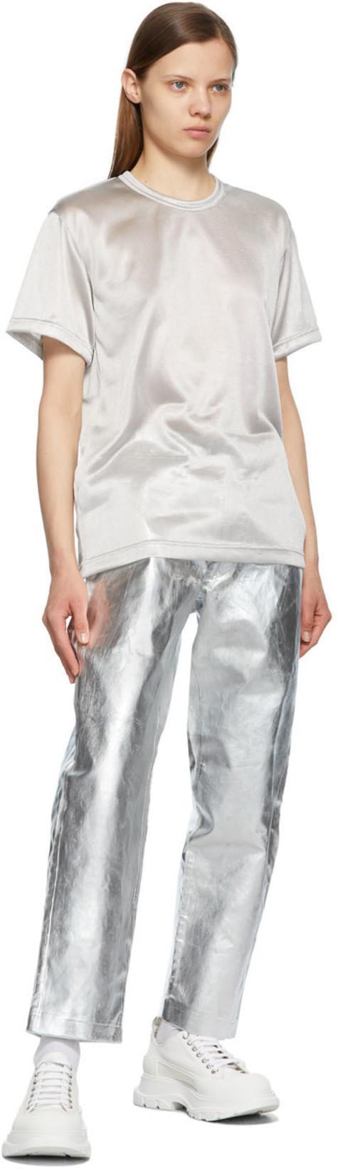 ALEXANDER MCQUEEN White Canvas Tread Slick Sneakers