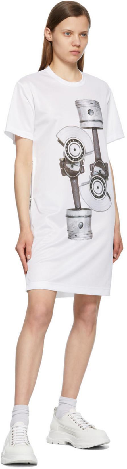 ALEXANDER MCQUEEN White Canvas Tread Slick Sneakers