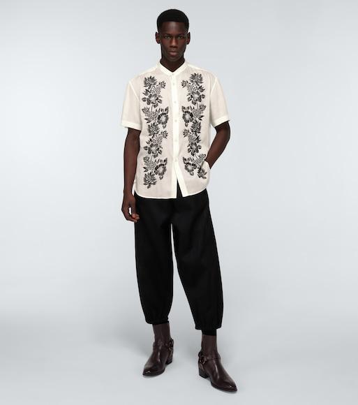 SAINT LAURENT Wyatt Harness Calf Leather Ankle Boots In Black