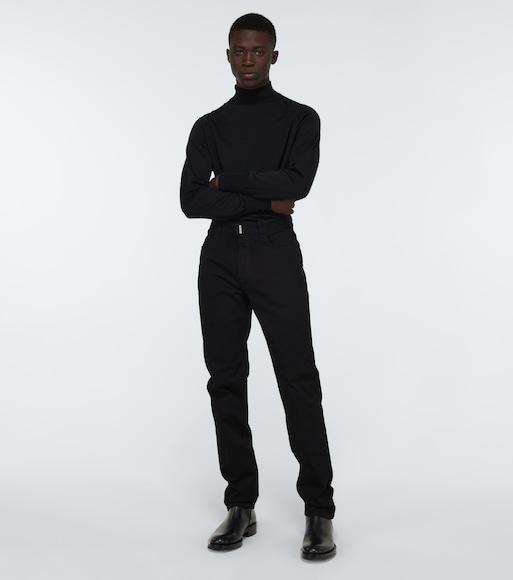 GIVENCHY Lock Black Leather Ankle Boots