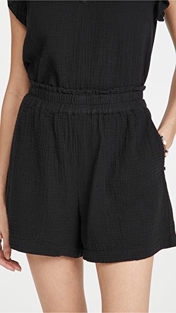 RAILS Leighton Shorts Aus Bio-baumwolle In Black