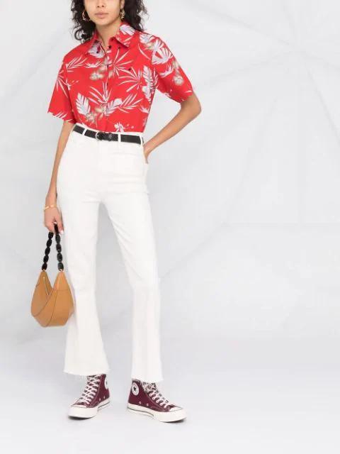 MOTHER The Weekender Fray Jeans In White