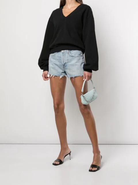 AGOLDE Parker Vintage Cutoff Shorts Riptide 32 In Blue