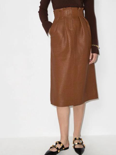 VALENTINO GARAVANI Roman Stud Leather Point-toe Flats In Black