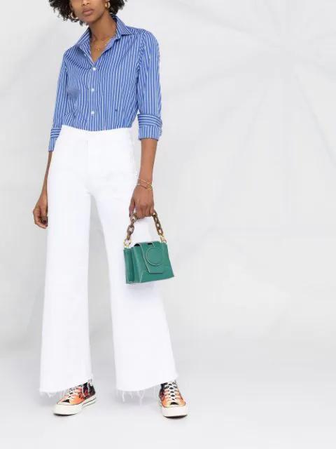 MOTHER The Weekender Fray Jeans In White