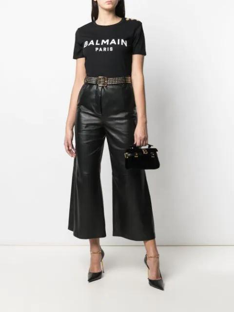 BALMAIN Women T-shirt With Print In Black