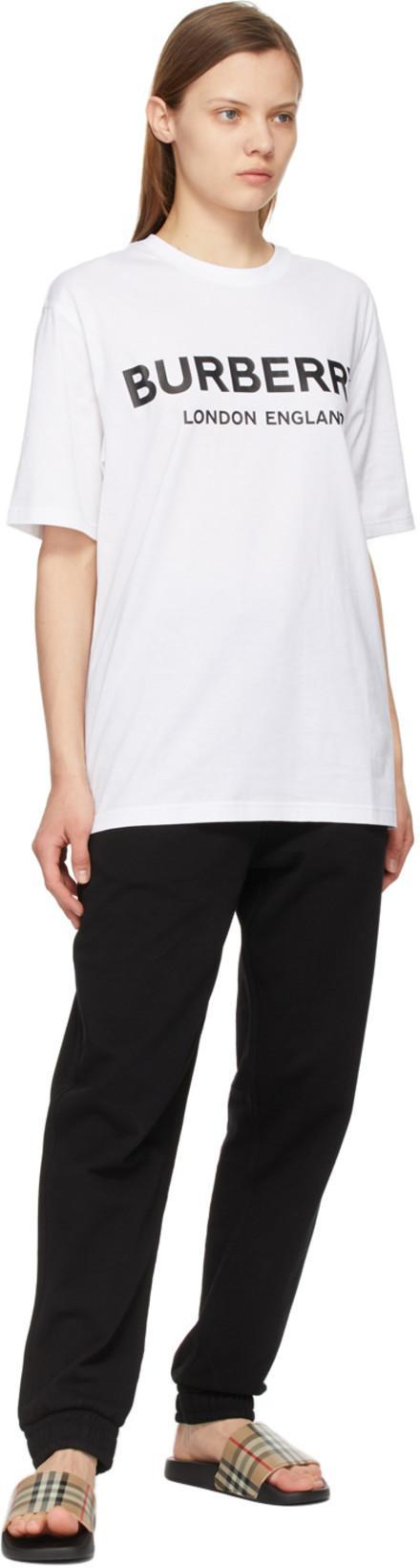 BURBERRY Check Slide Flat Open Toe Slippers In Black