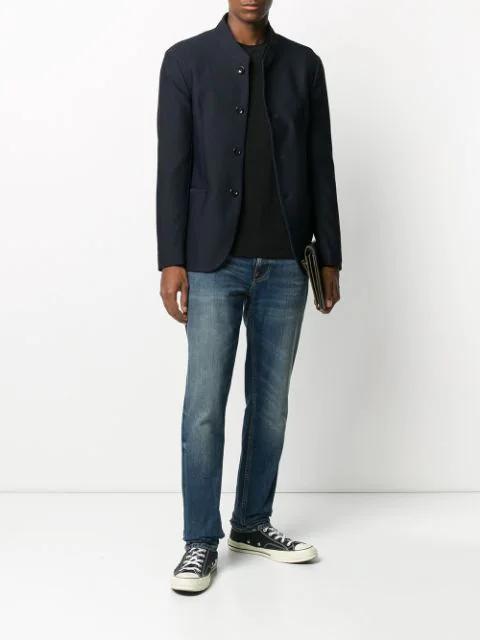 GIORGIO ARMANI Viscose Blend T-shirt In Black