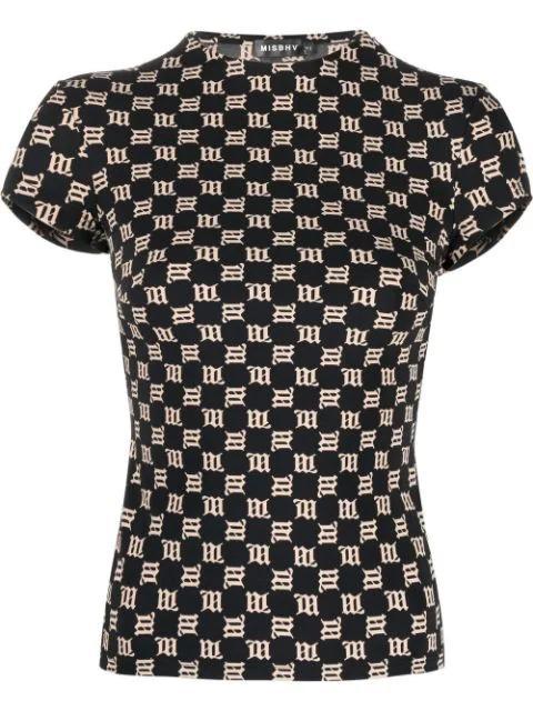 MISBHV Lara Monogram-print T-shirt In Multi