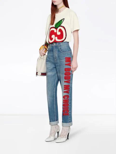 GUCCI 'my Body My Choice' Jeans In Blue