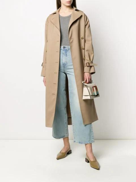 TOTÊME Signature Double-breasted Cotton-blend Gabardine Trench Coat In Neutral
